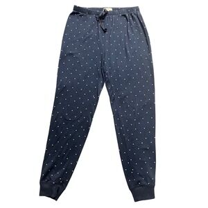 LC Lauren Conrad‎ Pajama Pants Womens Small Navy Polka Dot Jogger Sleepwear